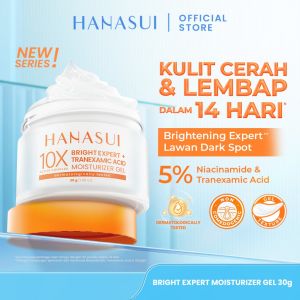 [NEW] HANASUI Bright Expert Moisturizer Gel 30g - Pelembab Gel Bening Lembap & Mencerahkan - 5% Advance Niacinamide & Tranexamic Acid - Ratakan warna kulit & Kurangi Bintik Hitam