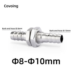 WH 304 Stainless Steel Barbed Bulkhead Fitting Hose Tube connector Hose Barb for Gas Water 4 6 8 10mm