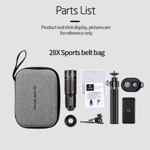 28X Telephoto Phone 4K HD Phone Monocular Telescope With Tripod Universal Mobile Phone Clip Zoom Lenses For Smartphones