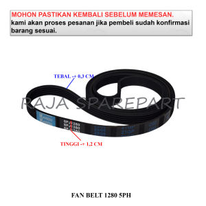 FB51280 V BELT MESIN CUCI / LINDEN MESIN CUCI / FAN BELT 1280 5PH