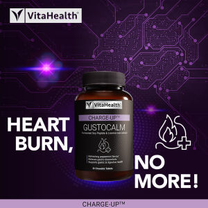 VitaHealth CHARGE UP® GustoCalm 30s [EXP 02-2026] - Chewable Gaviscom Heartburn & Acid Reflux Relief Vegan Gusto Calm Tablet Calmigo Price Calm Pill Cheap Cost Tablet Precio De Tablet - Lazada