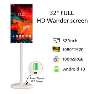 【24 Hour Shipping】DOVVA Portable TV 32" Lifestyle Touch Screen | Movable Wi-Fi 6 Smart Android TV 6H Battery Certified TV Built-in Speaker And Battery