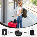 Coslife Portable Travel Neck Pillow for Airplane 100% Pure Memory Foam Travel Pillow for Flight Headrest Sleep. 
