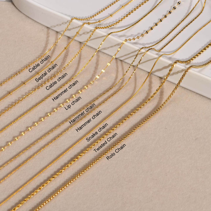 Vnox Chic Snake Twisted Rolo Chain Necklace Kwintas for Men Women，Stainless  Steel Chain Necklace Kwintas Jewelry，18inch Lazada PH