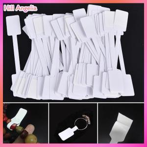 [Hill Angelia] 100pcs White Price Label Tags with Hanging String Jewelry Stationery Shoes Cloth