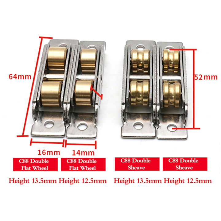 AGBBG Thép không gỉ cửa sổ ròng rọc khe bánh xe im lặng Đồng U rãnh ...