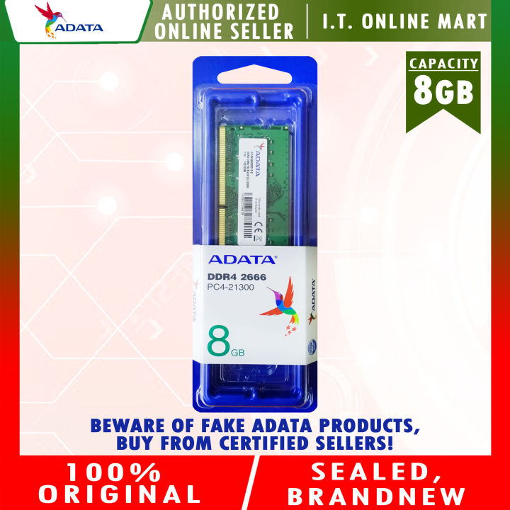 ADATA 8gb DDR4-2666MHz Sodimm Notebook (DDR4 2666 PC4-21300)