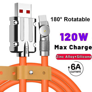 KABEL GAMERS HC-16 kabel data Super Fast Charging Model Putar/Rotasi 120W 6A Micro/Type C/Lightning