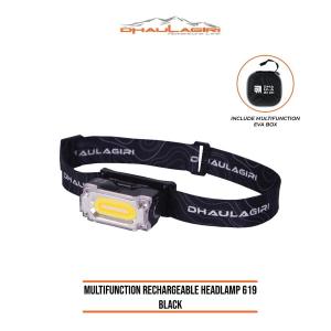 Senter Kepala Multifungsi Dhaulagiri Multifunction Rechargeable Headlamp 619 Waterproof