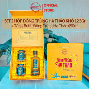 Combo 2 Hộp Đông Trùng Hạ Thảo Khô Sấy Thăng Hoa CordyHappy 12.5g