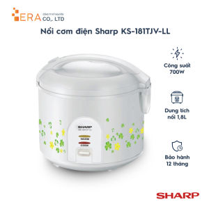 Nồi cơm điện Sharp KS-18TJV / 181TJV - Giữ ấm 5 giờ - Dùng cho gia đình 4-6 người - Hàng chính hãng