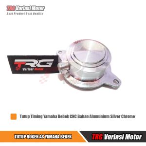 Tutup Timing Jupiter Z Tutup Noken As Vega Crypton TRG CNC Bahan Alumunium Berkualitas Varian Warna Silver Chrome