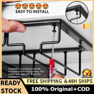 Hot Sale & Ready Stock: Black Wine Glass Rack Under Cabinet