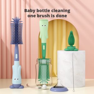 Sikat Botol Silicon 3in 1 | Pembersih Botol susu Bayi Lentur dan Awet Bayi