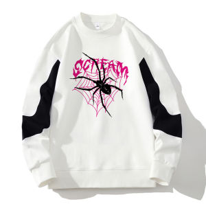 SWEATER CREWNECK SPIDER JARING PINK RETRO VINTAGE CREWNECK PRIA WANITA REGULER SIZE LOKAL