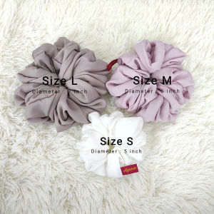 Scrunchies Satin Ayunar - Getah Rambut Hairtie Sanggul Hijab Tudung Premium Scrunchie Matte Satin Soft Gebu lightweight