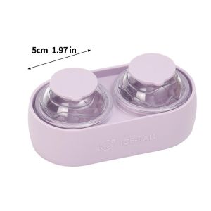 Large Round Ice Cube Mould / Food Grade Silicone Sphere Cube Trays with Lid / Ice Cube Maker Box / for Whiskey Cocktails Drinks
