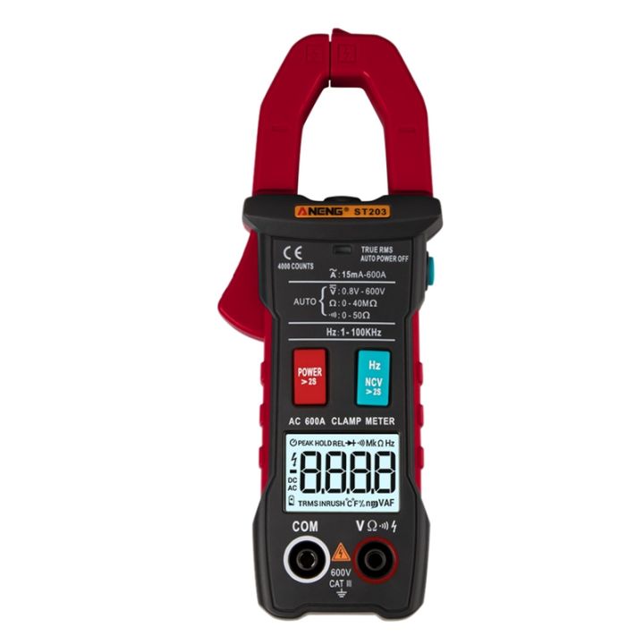 ANENG ST203 Digital Clamp Meter Multimeter 4000Counts True RMS Mini Amp