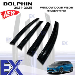 BYD Dolphin 2024 to 2026 INJECTION TYPE Window Door Rain Visor Black Thailand Quality ( Car Accessories )