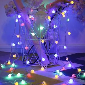 [HCM](DÙNG PIN AA) Đèn Led Trang Trí Cherry Ball 6 Mét 40 Bóng Tròn Trang Trí Nhà Cửa Quán Cà Phê