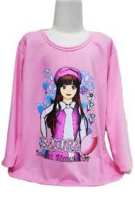 Kaos Anak Perempuan Sakura School Usia 1-12 Tahun Lengan Panjang