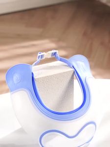 Silicone Baby Shampoo Cap Adjustable Shampoo Hat for Toddler Bath (Gray / Blue / Pink)