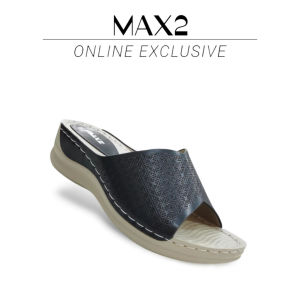 Max2 - Kasut Bartumit Rata Wanita PU Berjahait | Selesa dan Tahan Lama | 5cm Tinggi Tumit | Ringan