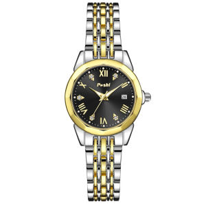 Poshi Jam Tangan Wanita Anti Air Kuasa Tali Stainless Steel Original 3ATM COD Jam tangan cewek