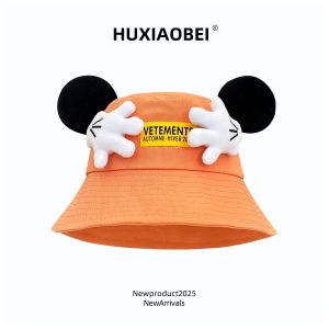 clu clu DISNEY Mickey Baseball Hat Butt Palm Ears Fisherman Hat Fashion Versatile Cartoon Peaked Cap ulc ulc