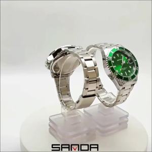 G7 Sanda New Model 7035 Steel Band Calendar Mens Quartz Watch Simple Personality Green Water Ghost Mens Wristwatch Manufacturer Wholesale 7/7
