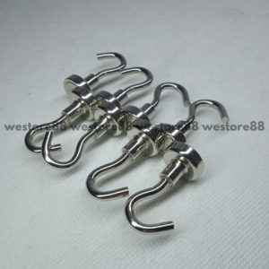Gantungan Magnet Super Kuat Hook Tanpa Paku Untuk Dapur Kunci Peralatan Model Modern Minimalis Isi 4pcs Aneka Ukuran WEO YUD12