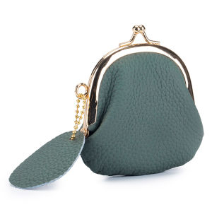 Royal Bagger Mini Coin Purses for Women Genuine Cow Leather Small Clip Pouch Fashion Clutch Lipstick Bag Key Bags 1501