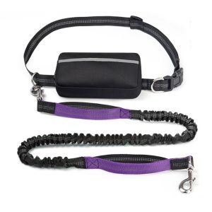 LUCKY CLAW With Waist Bag Hand Free Dog Leash Hands-Free With Reflective Strips Dog Leash Waist Belt Multifunctional Telescopic Pet Running Leash Traction Rope Dog Accessories