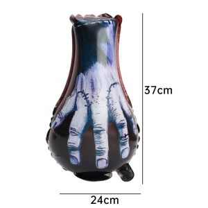 ลูกโป่งยืนลูกโป่งอลูมิเนียมฟอยล์เป่าลมดีไซน์รูปตุ๊กตาสยองขวัญสำหรับงานปาร์ตี้ฮาโลวีน Hiasan Taman Rumah