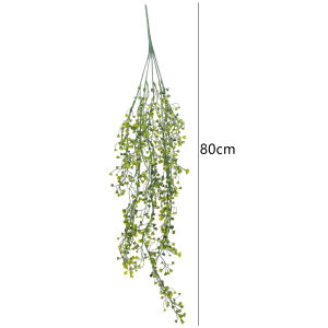 【Hibeautylife】5PCS 80cm Artificial Hanging Plants Faux Eucalyptus Leaf Greenery Vine Plastic Plant Flowers For DIY Xmas Wedding Party Home Decoration