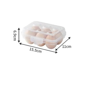 JURHOMIE Plastic Egg Holder Stackable Design With Lid Egg Storage Box Multi-Purpose Transparent Egg Tray Fridge Storage
