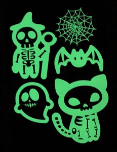 [SG] High Glow Halloween Glow In The Dark Removable Sticker - Spooky Mix A (Cat Ghoul Bat). Wall & Accessory Decor / Party Supplies. Vinyl Stickers - Tearproof Waterproof & Removable