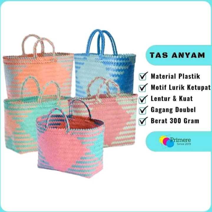 Tas Anyam Plastik Jumbo Tas Pasar Jumbo Keranjang Anyaman Jumbo Tas Keranjang Serbaguna Lazada