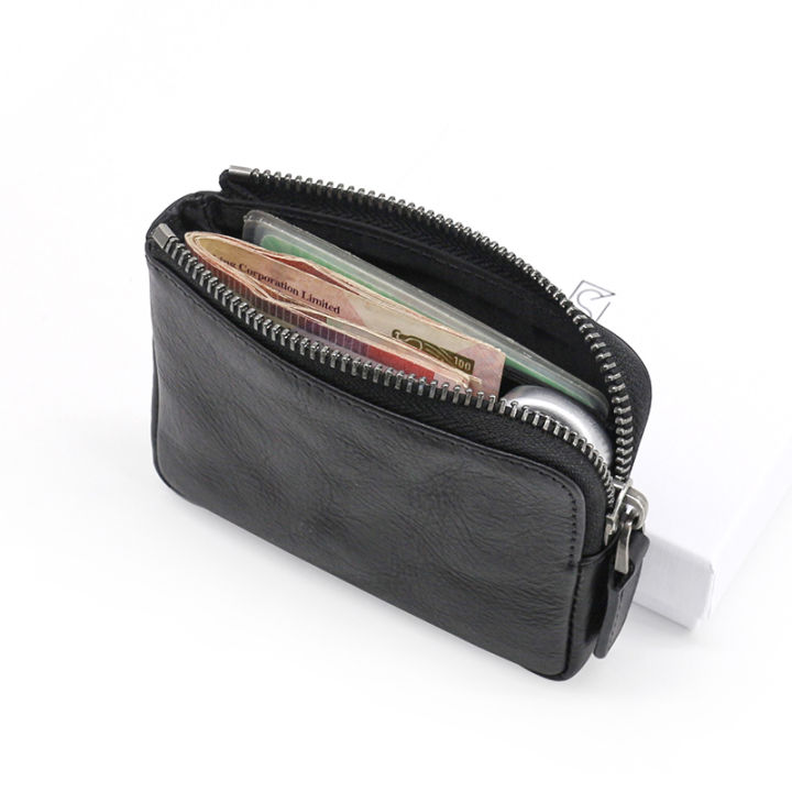 Storage Wallets Women First Layer Cow Leather Men Coin Purses