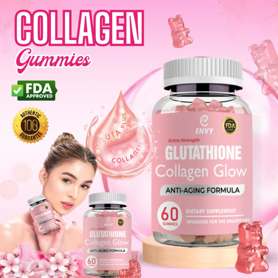 GLUTATHIONE COLLAGEN GLOW Original Glutathione Gummies Glow Whitening Skin