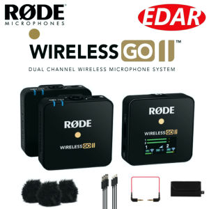 Rode Wireless GO II 2-Person Compact Digital Wireless Microphone System/Recorder 2.4 GHz (Black) (Rode Warranty)