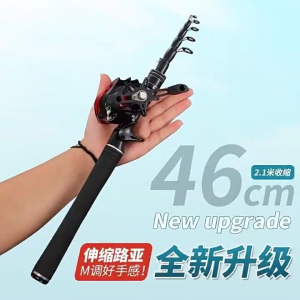 Đúc cần Du Lịch Cần câu di động ngắn ráp Thanh câu cá nước mặn Kính thiên văn cần câu cá Carbon