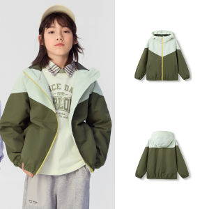 Balabala bé trai áo gió Áo Hoodie áo rộng 2025 xuân thu mới