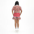 Rtw Studio Kemeja Lengan Pendek Wanita Print Cara Leopard Easy Orange. 