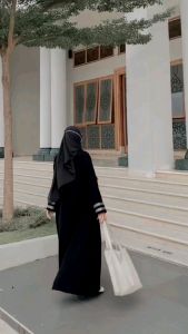 ABAYA REMAJA SIMPLE GAMIS TERBARU ABAYA HITAM JETBLACK