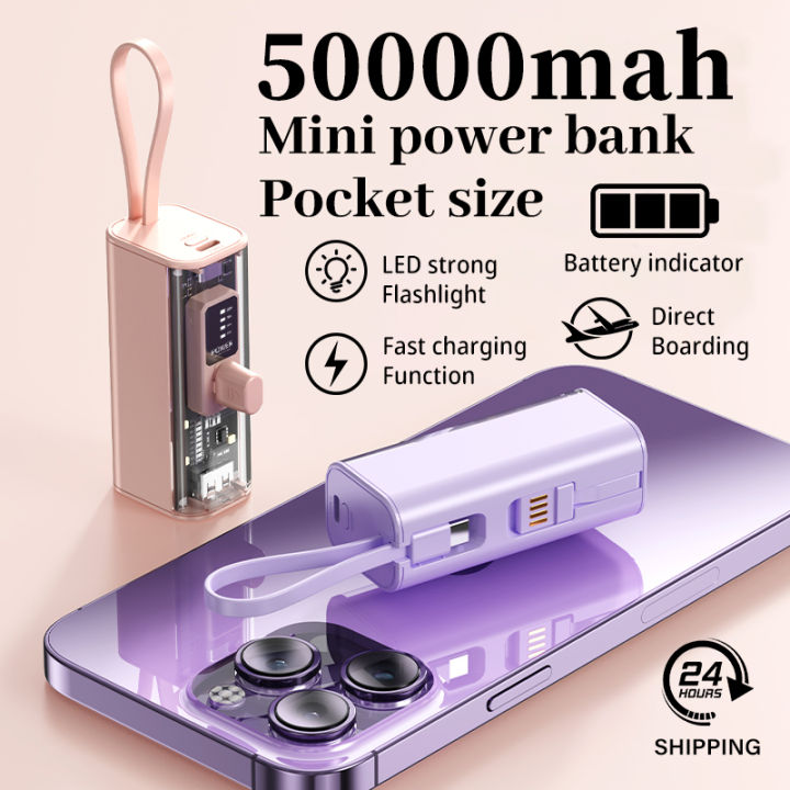 iphone powerbank 50000mah transparent powerbank small night light