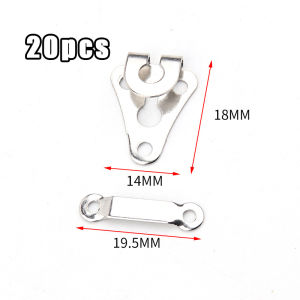 20Pcs Trouser Hook Stainless Steel Hidden Fasteners for Pants