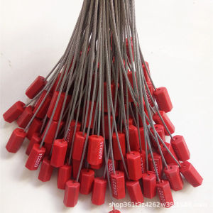 100PCS High-Quality Galvanized Steel Security Cable Seals with Digital Encoding for Truck Container Railway and Supermarket Security