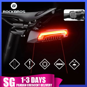 【SG Delivery】ROCKBROS Bike Bicycle Seatpost Tail Light Wireless IPX4 Waterproof MTB Safety Warning Bike Intelligent Remote Control Rear Light
