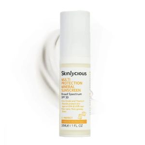 Skinlycious Multi Protection Mineral Sunscreen SPF47 PA+++ (Broad Spectrum SPF 30) - Protects against UVA/UVB rays